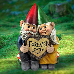 Romantic Garden Gnome Couple Statue for Outdoor and Indoor Decor