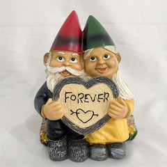 Romantic Garden Gnome Couple Statue for Outdoor and Indoor Decor