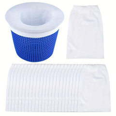 30pcs Pool Skimmer Socks Ultra Fine Mesh Screen Liner Skimmers Cleans Debris