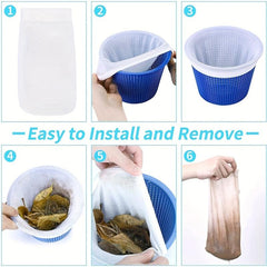 30pcs Pool Skimmer Socks Ultra Fine Mesh Screen Liner Skimmers Cleans Debris