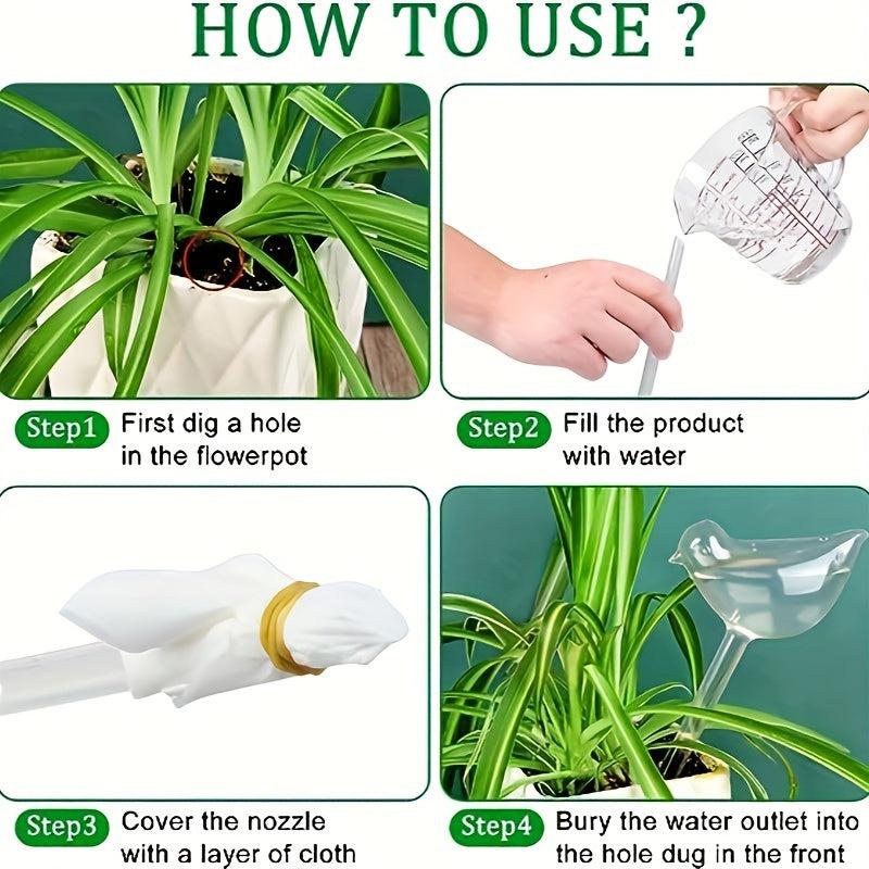 6 Pack Bird Shaped Self Watering Globes for Plants Indoor & Outdoor