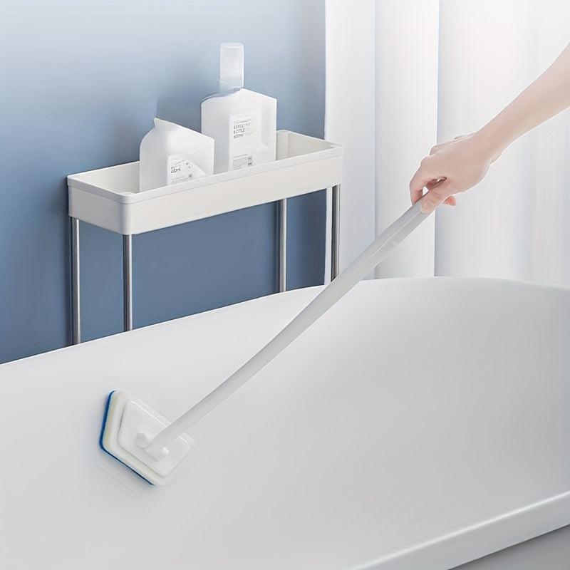 Long Handle Trapezoidal Cleaning Brush for Bathroom Tiles & Bathtubs