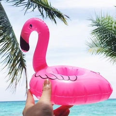 Inflatable Flamingo Cup Holder for Pool Fun