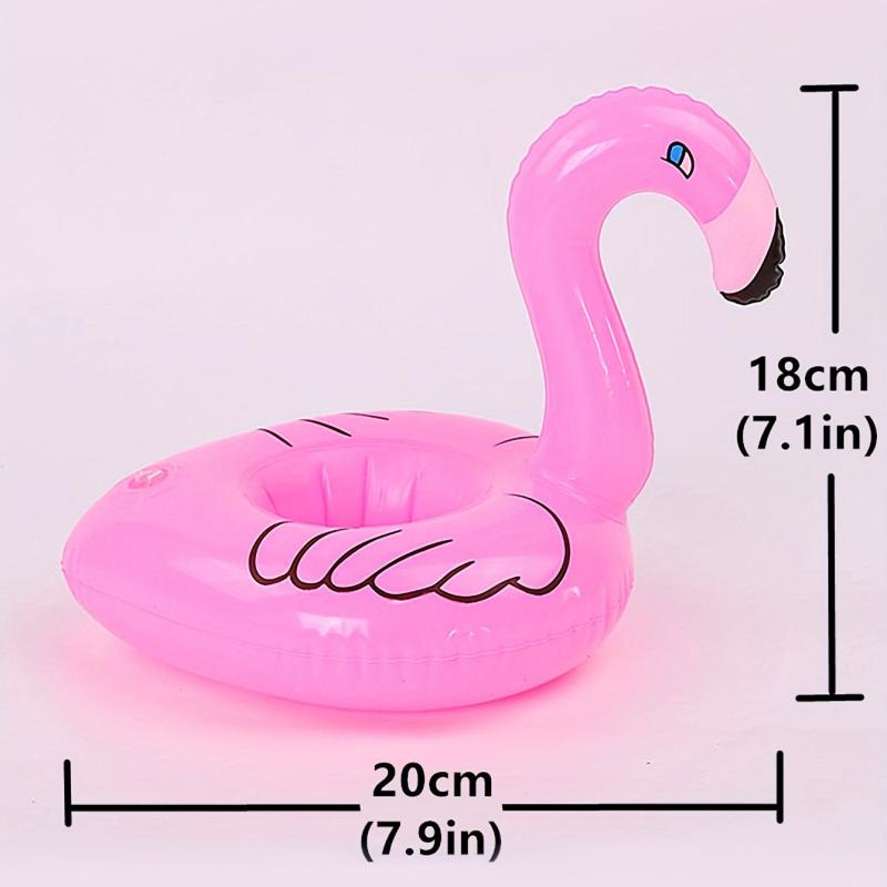 Inflatable Flamingo Cup Holder for Pool Fun