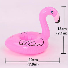 Inflatable Flamingo Cup Holder for Pool Fun