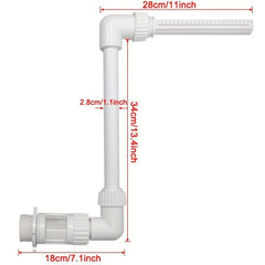 Adjustable Waterfall Pool Fountain Spray Nozzle for In/Above Ground Pools