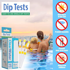 50pcs 3 In 1 Chlorine PH Test Strips Water Tester Paper for SPA Swimming Pool