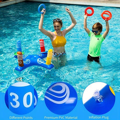 Inflatable Ring Water Throwing Game Swimming Pool Party Toy