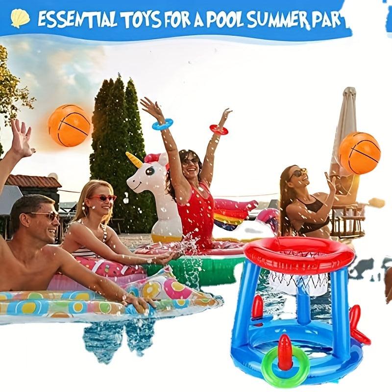 Inflatable Ring Water Throwing Game Swimming Pool Party Toy