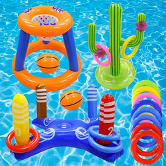 Inflatable Ring Water Throwing Game Swimming Pool Party Toy