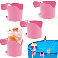 4pcs Poolside Cup Holder Pool Rack Pool Beverage Beer Cup Holder