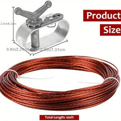 1pc Pool Cover Cable And Winch Kit 30 48meter