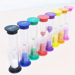 6pc Mini Hourglass Set, 30s - 10min Timer, 6 Hourglasses