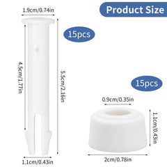 Pool Plastic Connecting Pins & Seal Replacement Parts - 15 Packs