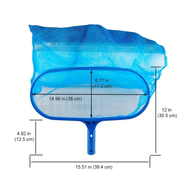 Pool Rake & Swimming Deep Skimmer Net, Fine Mesh, Standard Pole