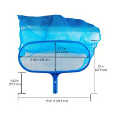 Pool Rake & Swimming Deep Skimmer Net, Fine Mesh, Standard Pole