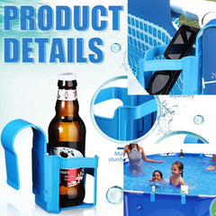 4pcs Water Cup Hanging Holder Hook Above Pool Side Beverage Beer Shelf