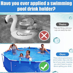 4pcs Water Cup Hanging Holder Hook Above Pool Side Beverage Beer Shelf