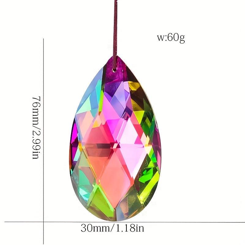 Crystal Waterdrops Pendant Hanging Prisms Beads Chrismas Decoration Suncatcher