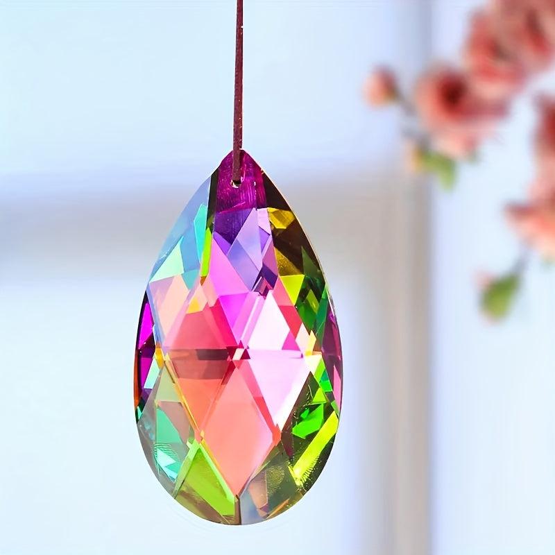 Crystal Waterdrops Pendant Hanging Prisms Beads Chrismas Decoration Suncatcher