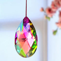 Crystal Waterdrops Pendant Hanging Prisms Beads Chrismas Decoration Suncatcher