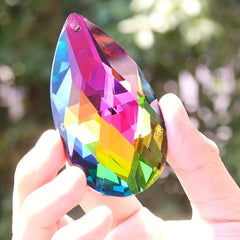 Crystal Waterdrops Pendant Hanging Prisms Beads Chrismas Decoration Suncatcher