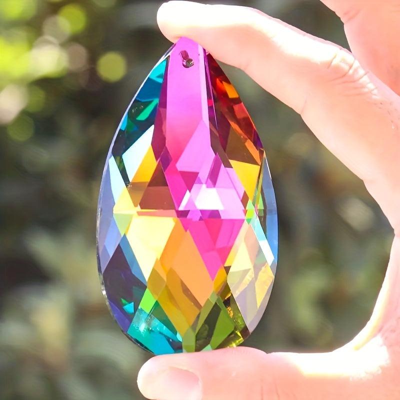Crystal Waterdrops Pendant Hanging Prisms Beads Chrismas Decoration Suncatcher