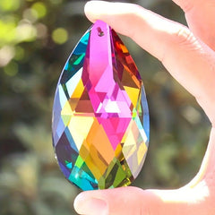 Crystal Waterdrops Pendant Hanging Prisms Beads Chrismas Decoration Suncatcher