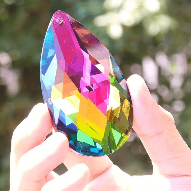 Crystal Waterdrops Pendant Hanging Prisms Beads Chrismas Decoration Suncatcher