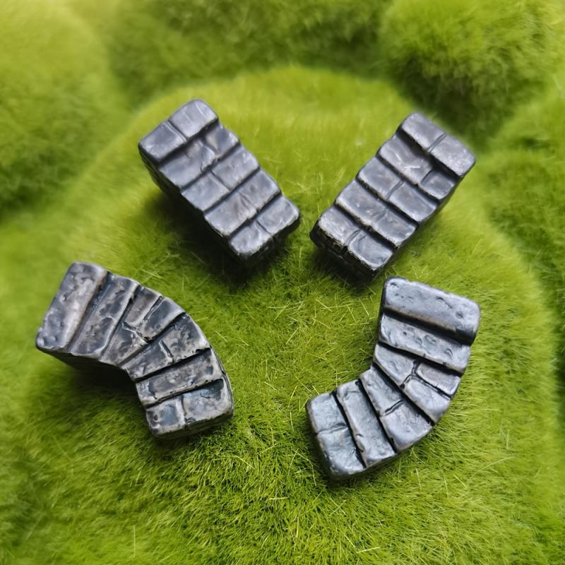 4pcs Resin Stairs Statue Fairy Garden Ornaments Bonsai Accessories