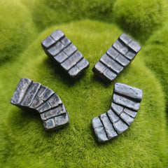 4pcs Resin Stairs Statue Fairy Garden Ornaments Bonsai Accessories