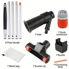 Pool Spa Jet Vacuum Cleaner With Brush & 144 Pole for Above Ground Infl