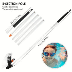 Pool Spa Jet Vacuum Cleaner With Brush & 144 Pole for Above Ground Infl