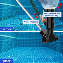 Pool Spa Jet Vacuum Cleaner With Brush & 144 Pole for Above Ground Infl