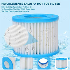 6pcs Saluspa Hot Tub Filters & Pool Accessories