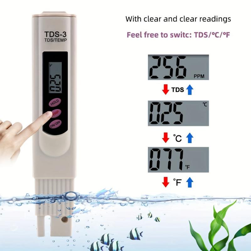 Water Tester LCD Display Accuracy Water Meter Drinking Water Aquariums RO System