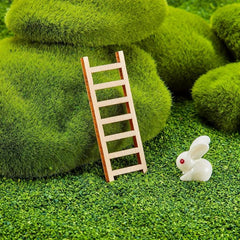 10pcs Mini Wooden Ladder Fairy Garden Dollhouse Decor DIY Craft Accessory