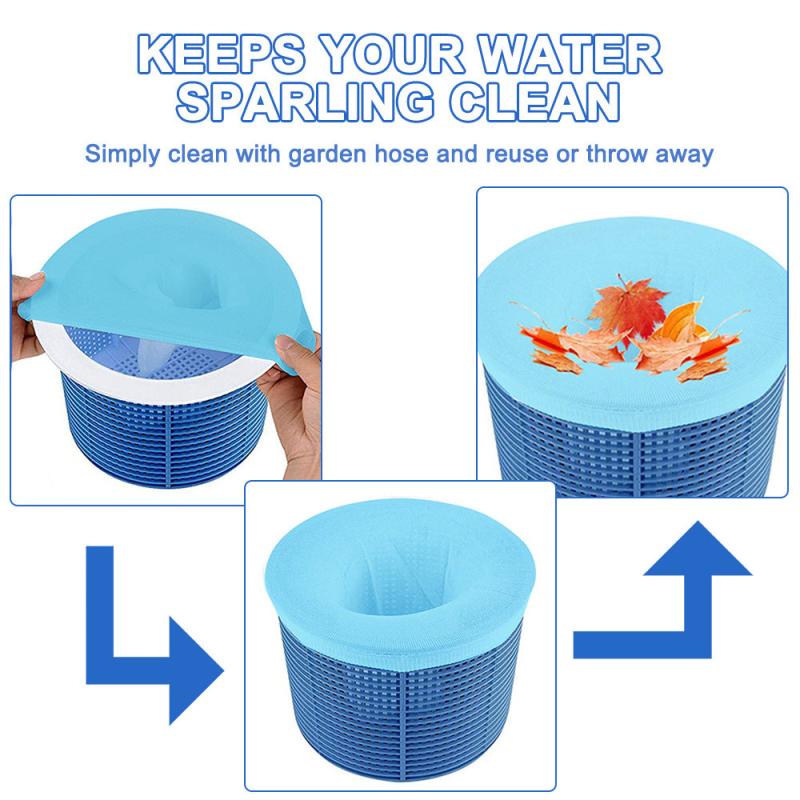 Skimmer Socks Swimming Pool Filter Sleeve Net Saver For Basket Skimmer