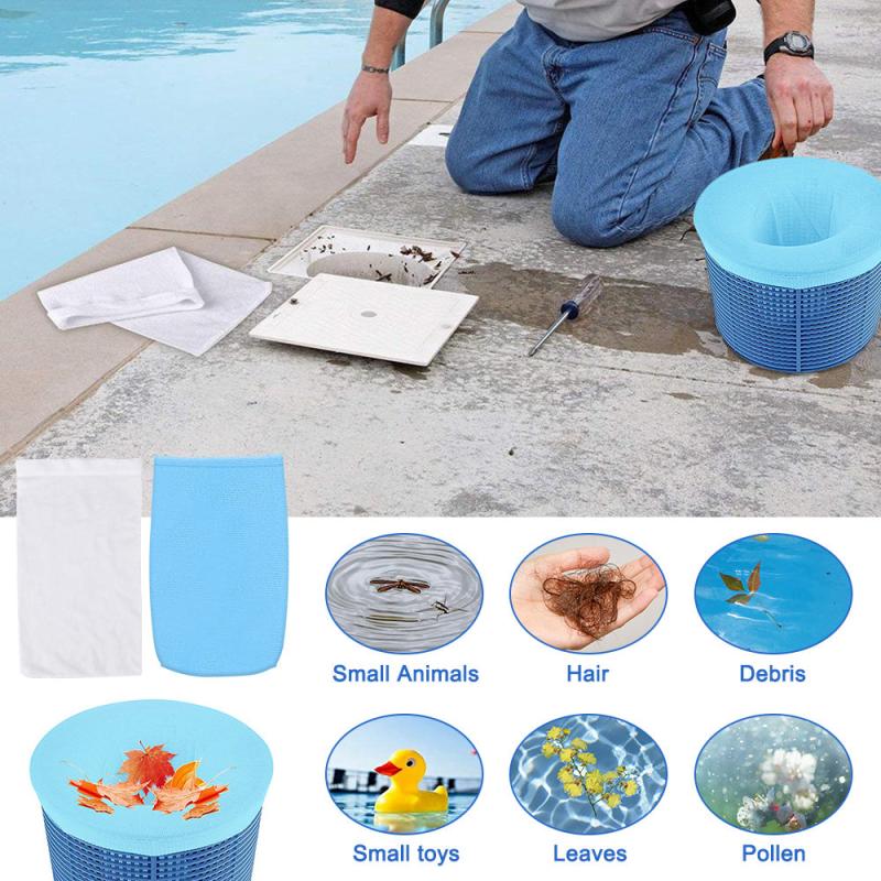 Skimmer Socks Swimming Pool Filter Sleeve Net Saver For Basket Skimmer