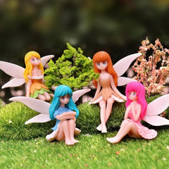 Flower Fairy Statue Landscape Decoration Doll House Accessory