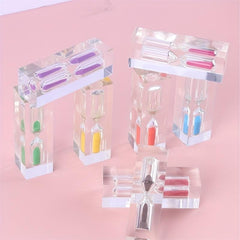 Vintage Acrylic Crystal Glue Hourglass Timer, 3-Minute Creative Safe Ornaments
