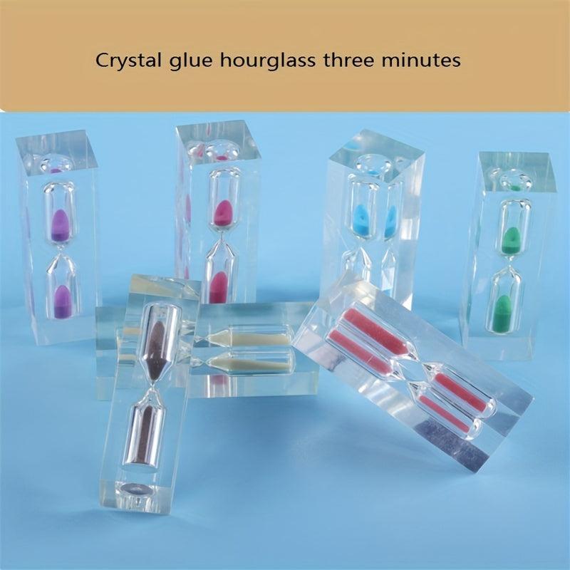 Vintage Acrylic Crystal Glue Hourglass Timer, 3-Minute Creative Safe Ornaments