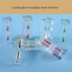Vintage Acrylic Crystal Glue Hourglass Timer, 3-Minute Creative Safe Ornaments