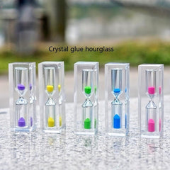 Vintage Acrylic Crystal Glue Hourglass Timer, 3-Minute Creative Safe Ornaments