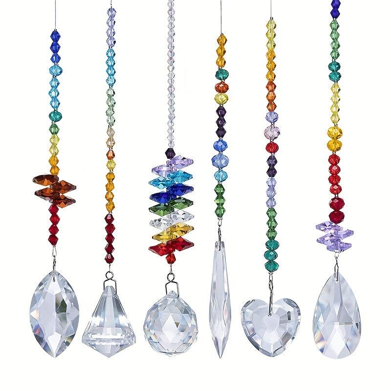 Colorful Glass Chandelier Suncatchers Prisms Hanging Ornament