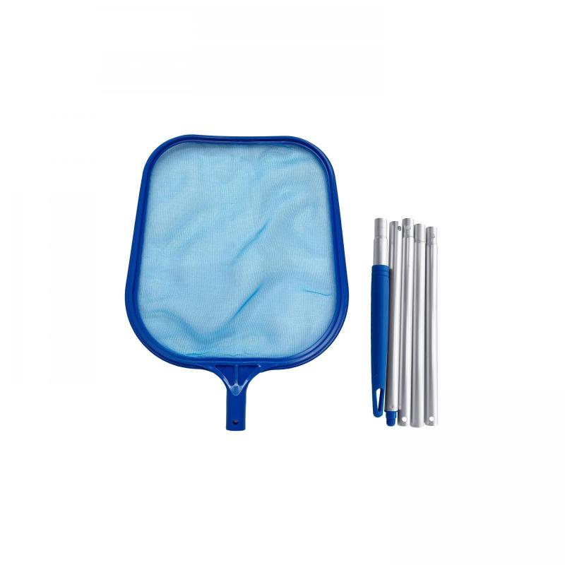 48 In 5 Section Leaf Skimmer & Aluminium Pole - Pool Rake Net for Debris Removal