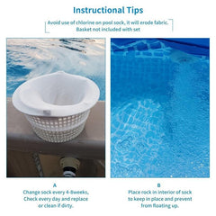 50 Pack Swimming Pool Filter Bag Garden Tools and Accessories