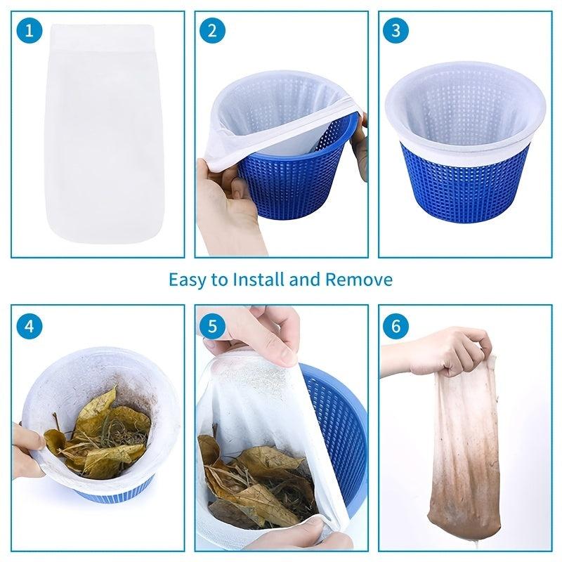 50 Pack Swimming Pool Filter Bag Garden Tools and Accessories