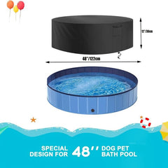 Foldable Dog Pet Bath Pool Cover Round Pool Collapsible Swimming Pool Cover