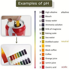3pcs PH 1-14 Test Paper 240 Strips PH Test Storage Case Saliva Urine Water